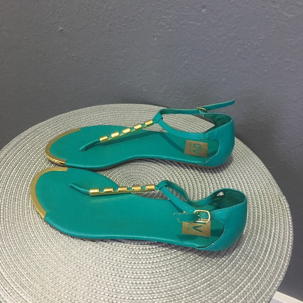 Turquoise sandals - Picture 2 of 4